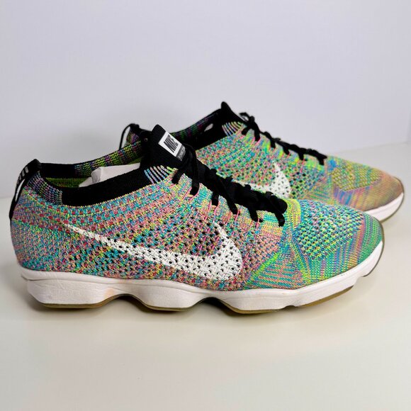 Women's Size 7.5 - Nike Flyknit Zoom Agility Multicolor Sneaker Running Shoe - Picture 5 of 9